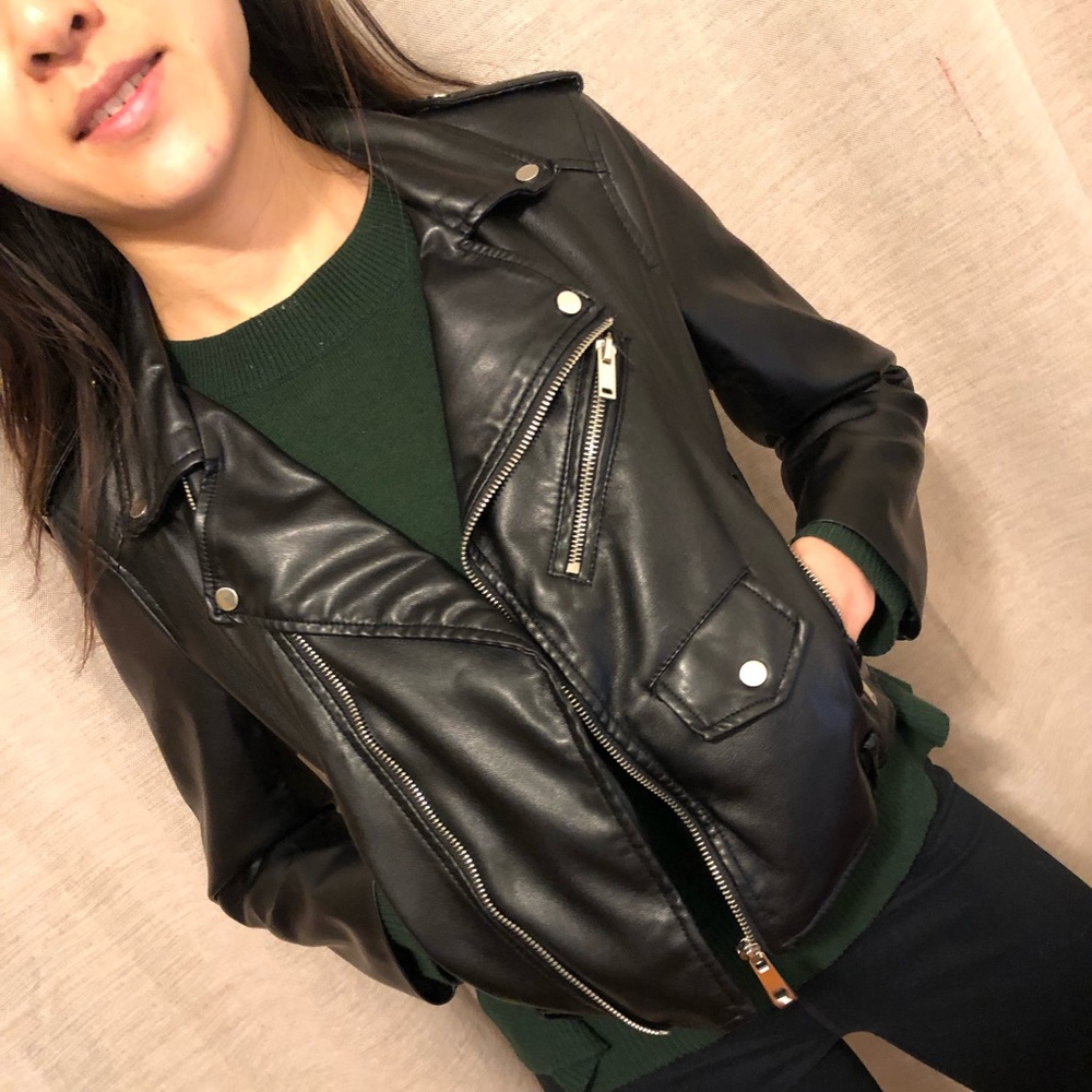 Faux leather jacket